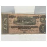 1864 Confederate $10 Bill