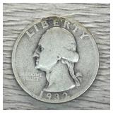 1932-S Washington Quarter 90% Silver Coin