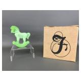 Fenton Chameleon Glass Rocking Horse Figurine