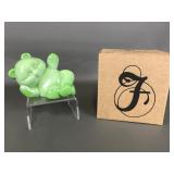 Fenton Chameleon Glass Bear Figurine, W Box