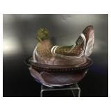 Westmoreland Glowing Manganese Hen On Nest