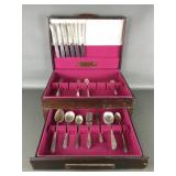 Vintage Tudor Plate Community Flatware In Box