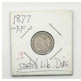 1877 Seated Liberty Silver Dime 10c