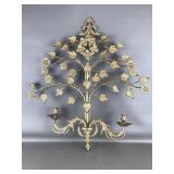 Vintage Brass Wall Sconce Sculpture