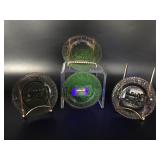 Manganese Glow Amethyst Train Glass Plates