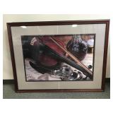Xl Violin Lithograph Framed & Matted