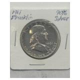 1961 Franklin 90% Silver Half Dollar