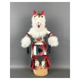 Handcrafted Native American White Wolf Kachina