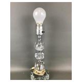 Hollywood Regency Boudoir Lamp Crystal Orbs