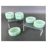 Vintage Jadeite Glass Salt Cellars