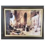 Framed A Carpet Sale In Cairo Art Print