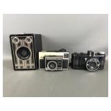 Art Deco Kodak Brownie Jr, Acro Flash & Instamatic