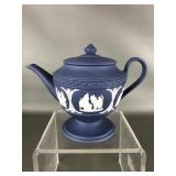 Wedgwood Jasper Icarus Portland Blue Teapot