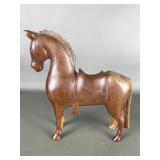 Vintage Hand Carved Wooden Horse Figure