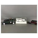 Vintage Diecast Fiat, Cadillac Ambulance &