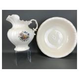 vintage Arnel's ceramic water pitcher & bowl
