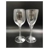 Air Twist Simon Pearce Crystal Drinking Glasses