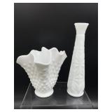 Milk Glass Hobnail Vase & More
