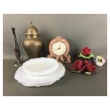 Vtg India Brass Ginger Jar, Capodimonte & More