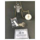 Alex & Ani Sterling Silver/14kt Plated Cross &