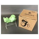 Fenton Chameleon Glass Cat Figurine, W Box