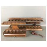 Vtg Mid-century Wooden Tobacco Pipe Racks