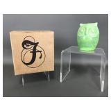 Fenton Chameleon Glass Owl Figurine, W Box