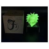 Uranium Burmese Fenton Glass Dragon Figurine