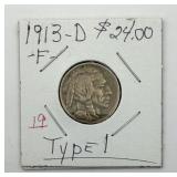 1913-D Buffalo Nickel