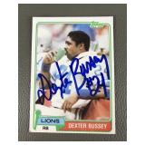 Detroit Lions Signed Dexter Bussey Topps Card