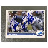 Detroit Lions Chris Spielman Autographed Card