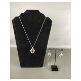 Watermelon Tourmaline Evertrue Earrings & Pendant