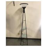 Charcoal Finish Etagere Floor Lamp W Glass Shelves