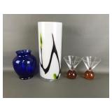 Vintage Opaque Cylinder Vase & More