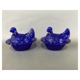 Mosser Cobalt Mini Hen On Nest