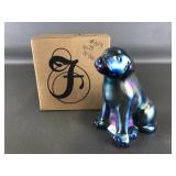 Fenton Carnival Dog Glass Figurine, With Box