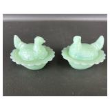 Jadeite Mini Hen On Nest