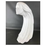 Vintage Ceramic Woman Of The Wind Bust Sculpture