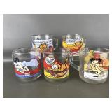Vintage Garfield Glass Comic Coffee Mugs 1978