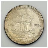 1924 50c Huguenot Tercentenary Silver Half Dollar