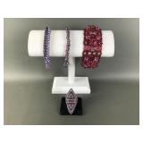 Hand-woven Crystal Beaded Bracelets
