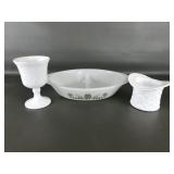 Glasbake Casserole Dish & Milkglass Items