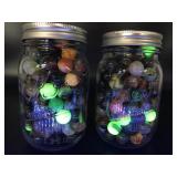 Vtg Glowing Manganese & Cadmium Marbles