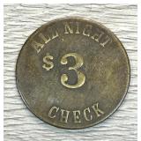 Vintage Brass Brothel Token Yuma, Az