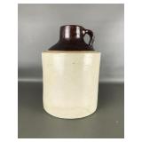 Antique 2 Tone Stoneware Crock Whisky Jug