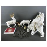 Grandeur Noel 2000 Porcelain Christmas Ensemble