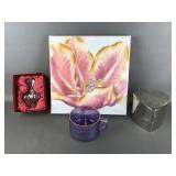 Bohemian Crystal Perfume Bottle, Heart Jewelry