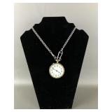 Vintage Art Deco Brass Open Face Pocket Watch