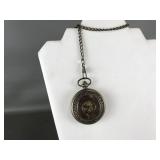 Retro Style Steampunk Skeleton Men's Pocket Watch