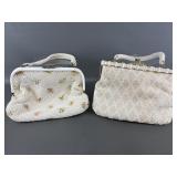 Vintage Mcm Lumured Floral Corde Beaded Handbags